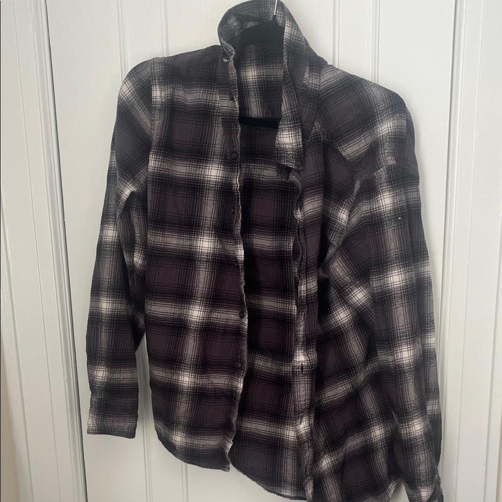 Black and White Plaid Shirt
